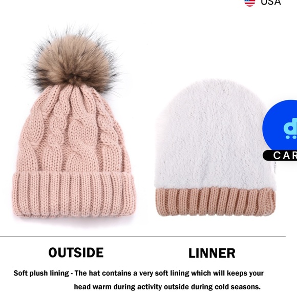 RiscaWin • Detachable Faux Fur Pom Beanie - Picture 8 of 8